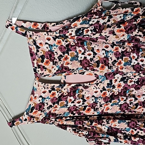 Torrid Romantic Cottagecore size 0 NWT floral gauze cold shoulder skater dress - Picture 7 of 9